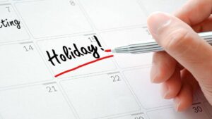 Holiday List for Central Government Employees