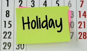 List of Bank Holidays