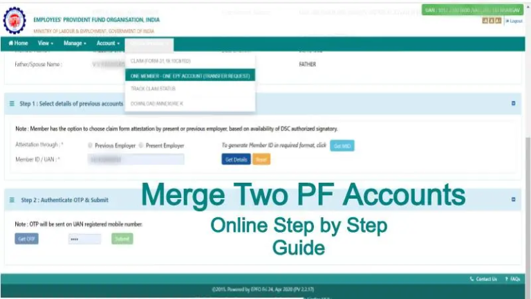 How to Merge Multiple EPF Account UANs?