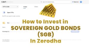 Sovereign Gold Bond Online in Zerodha