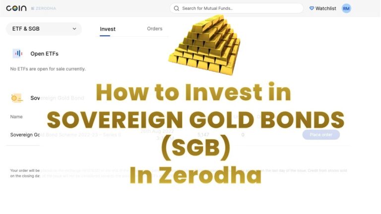 How to Buy Sovereign Gold Bond Online in Zerodha? (Step by Step Method Explained)